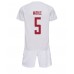 Danmark Joakim Maehle #5 Barnkläder Borta matchtröja till baby VM 2022 Kortärmad (+ Korta byxor) Billigt